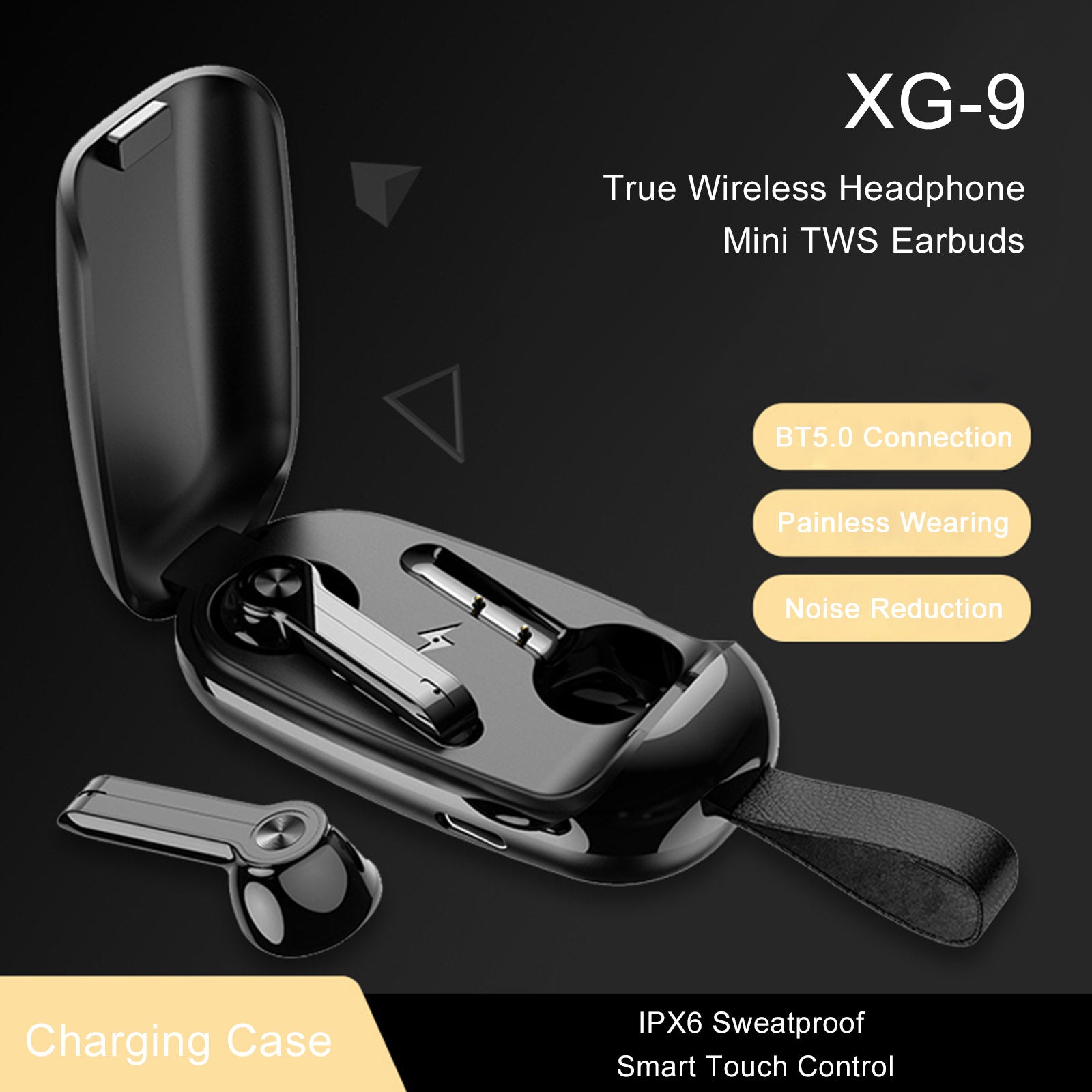 LEMONDA SMART XG-9 TWS Bluetooth 5.0 Earphones IPX6 Waterproof Stereo Earbuds Headset with Charge Box LEMONDA SMART XG-9 TWS Bluetooth 5.0 Earphones IPX6 Waterproof Stereo Earbuds Headset with Charge Box